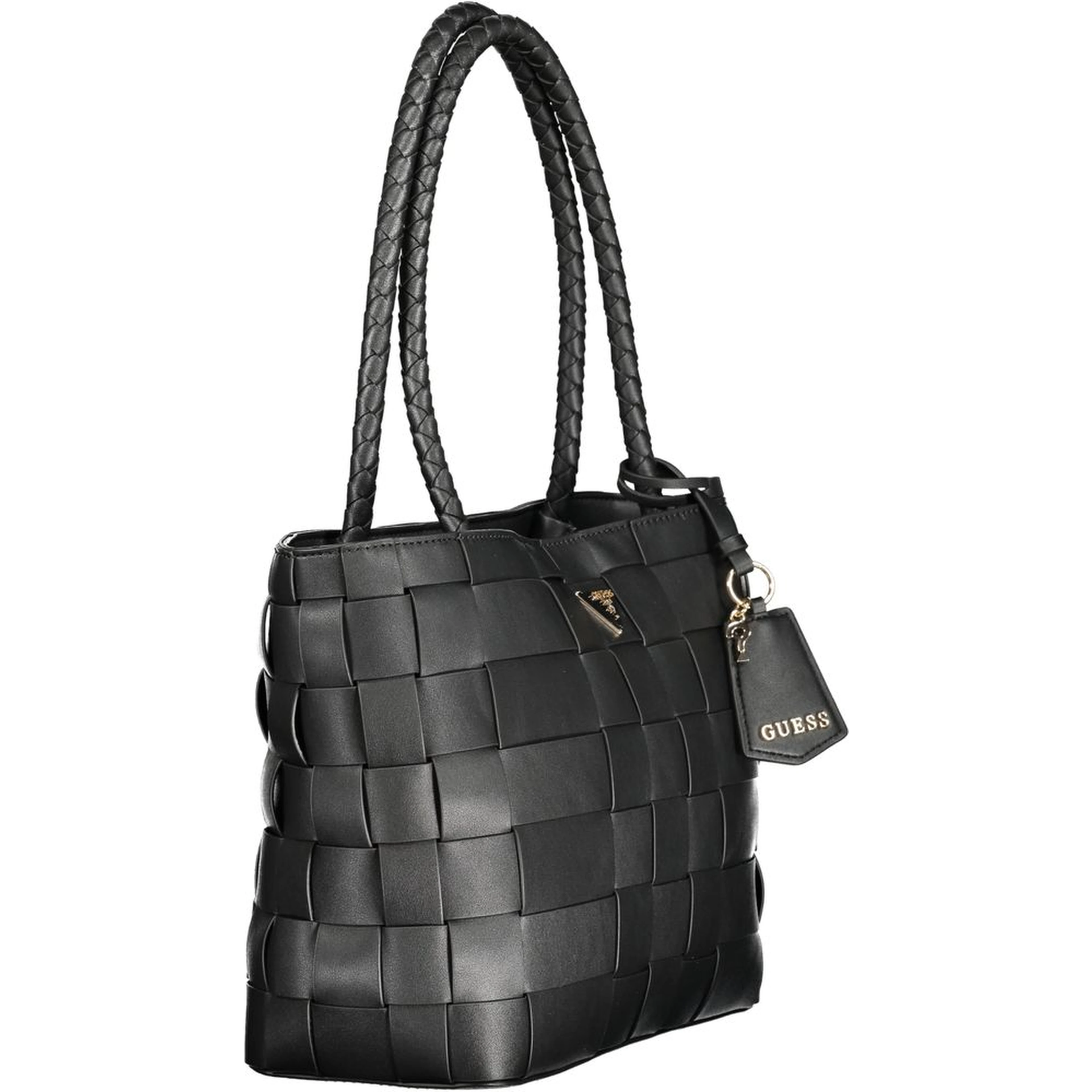 Black Polyethylene Women Handbag