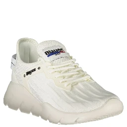 White Polyester Men Sneaker