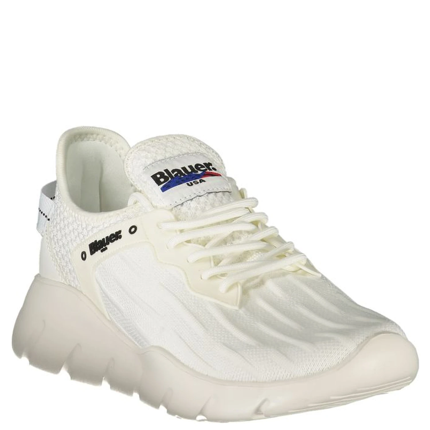 White Polyester Men Sneaker
