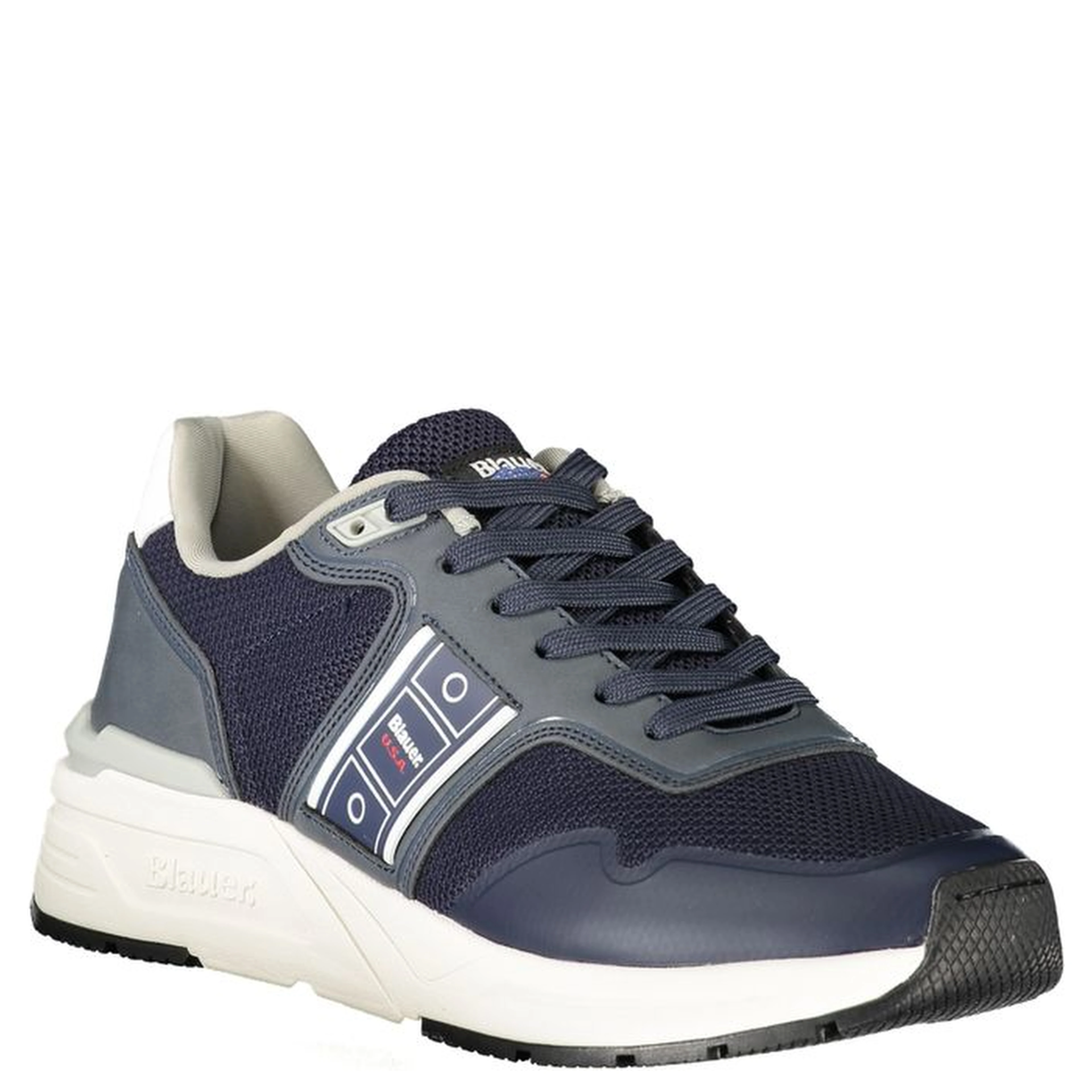 Blue Polyester Men Sneaker