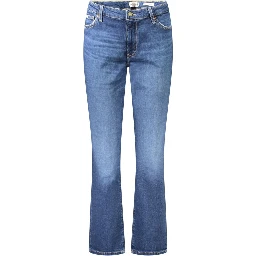 Blue Cotton Women's Straight Jean