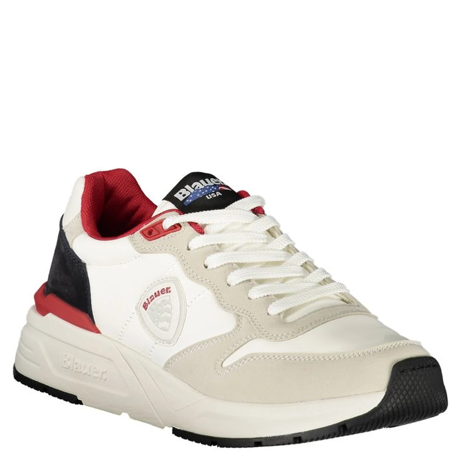White Polyester Men Sneaker