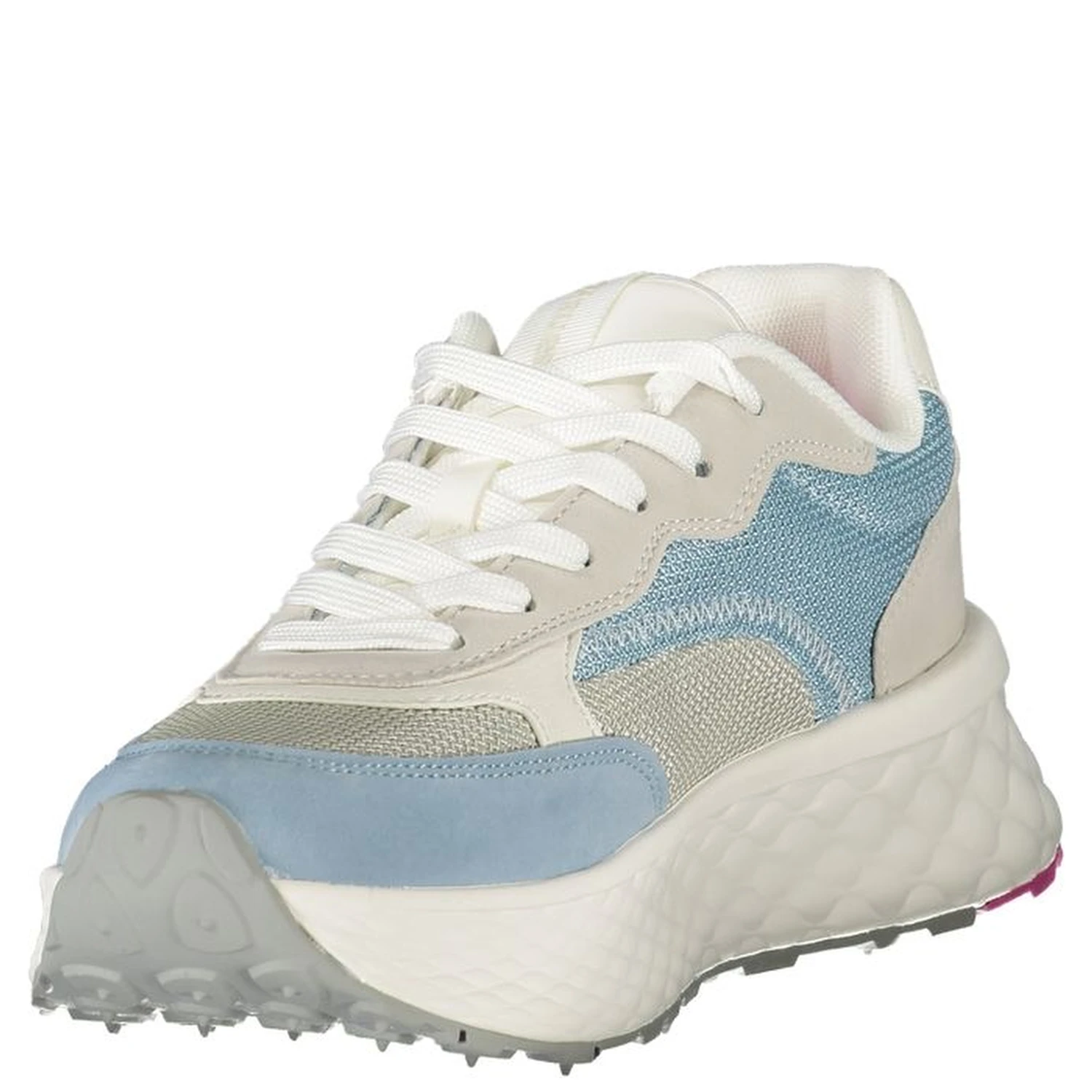 Blue Polyester Women Sneaker