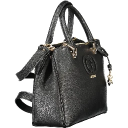 Black Polyethylene Women Handbag