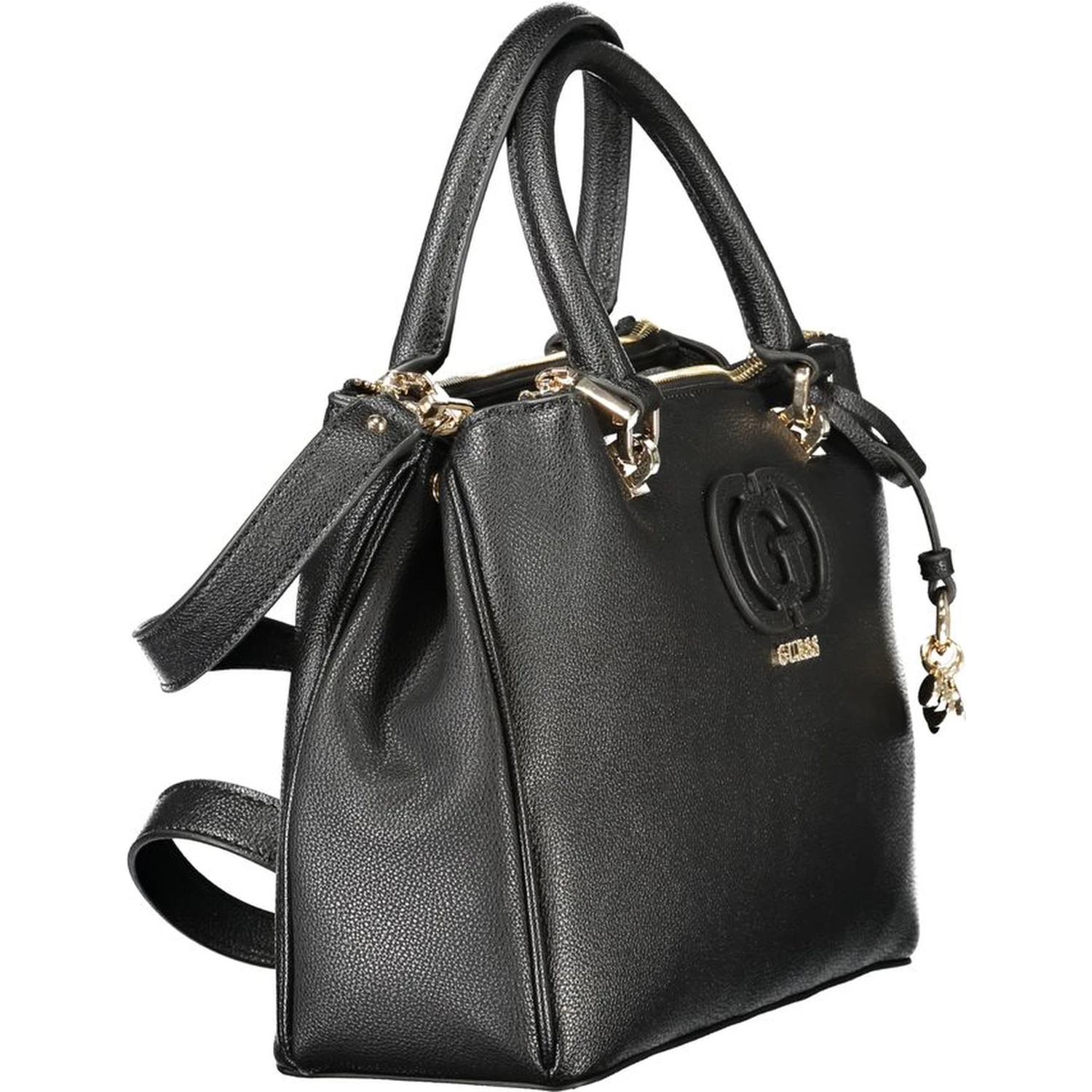Black Polyethylene Women Handbag