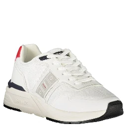 White Polyester Men Sneaker