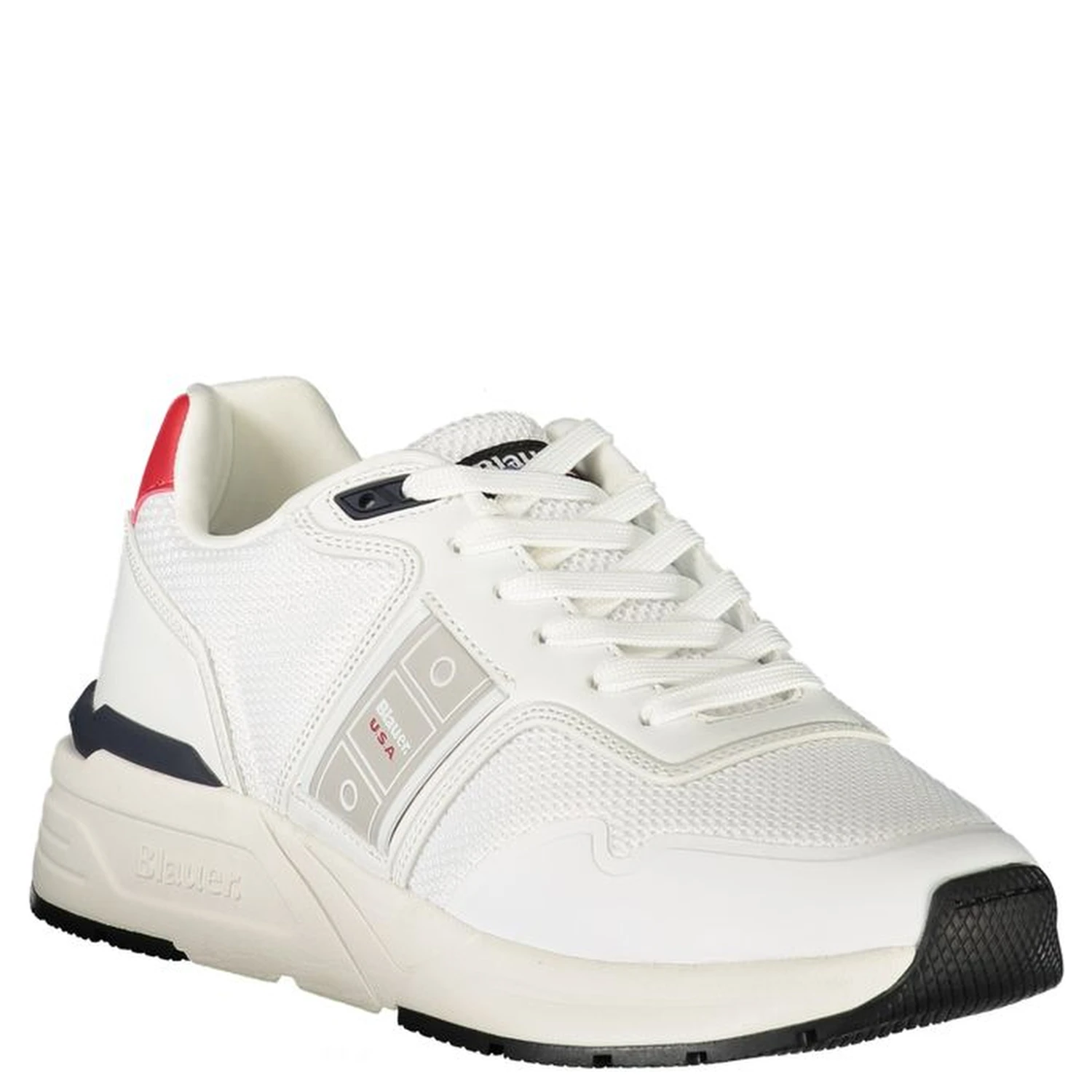 White Polyester Men Sneaker