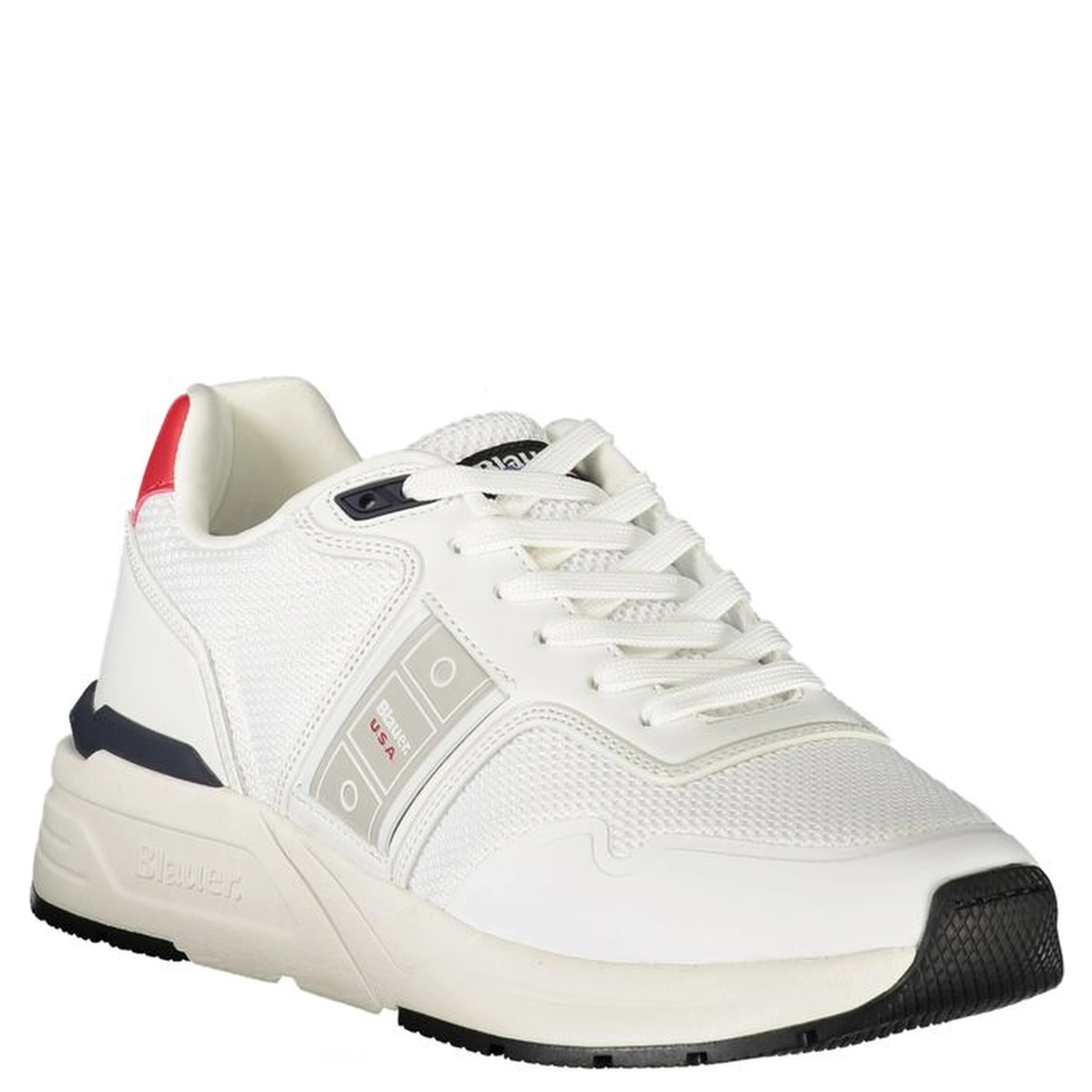 White Polyester Men Sneaker