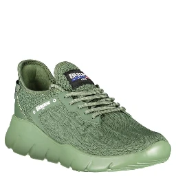Green Polyester Men Sneaker