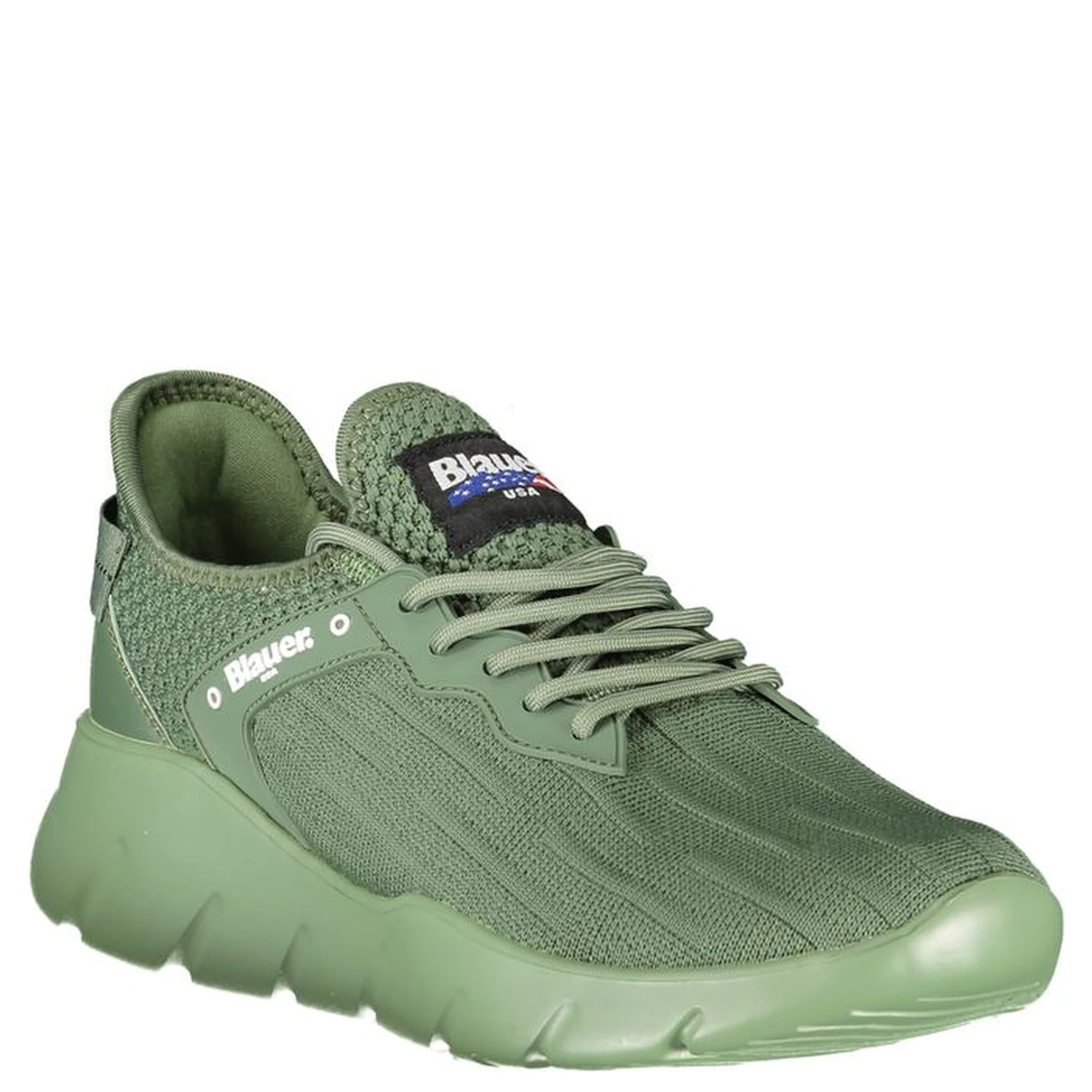 Green Polyester Men Sneaker