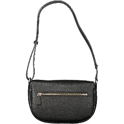 Black Polyethylene Women Handbag