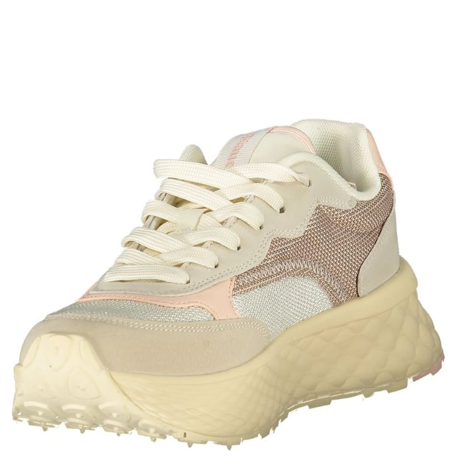 Beige Polyester Women Sneaker