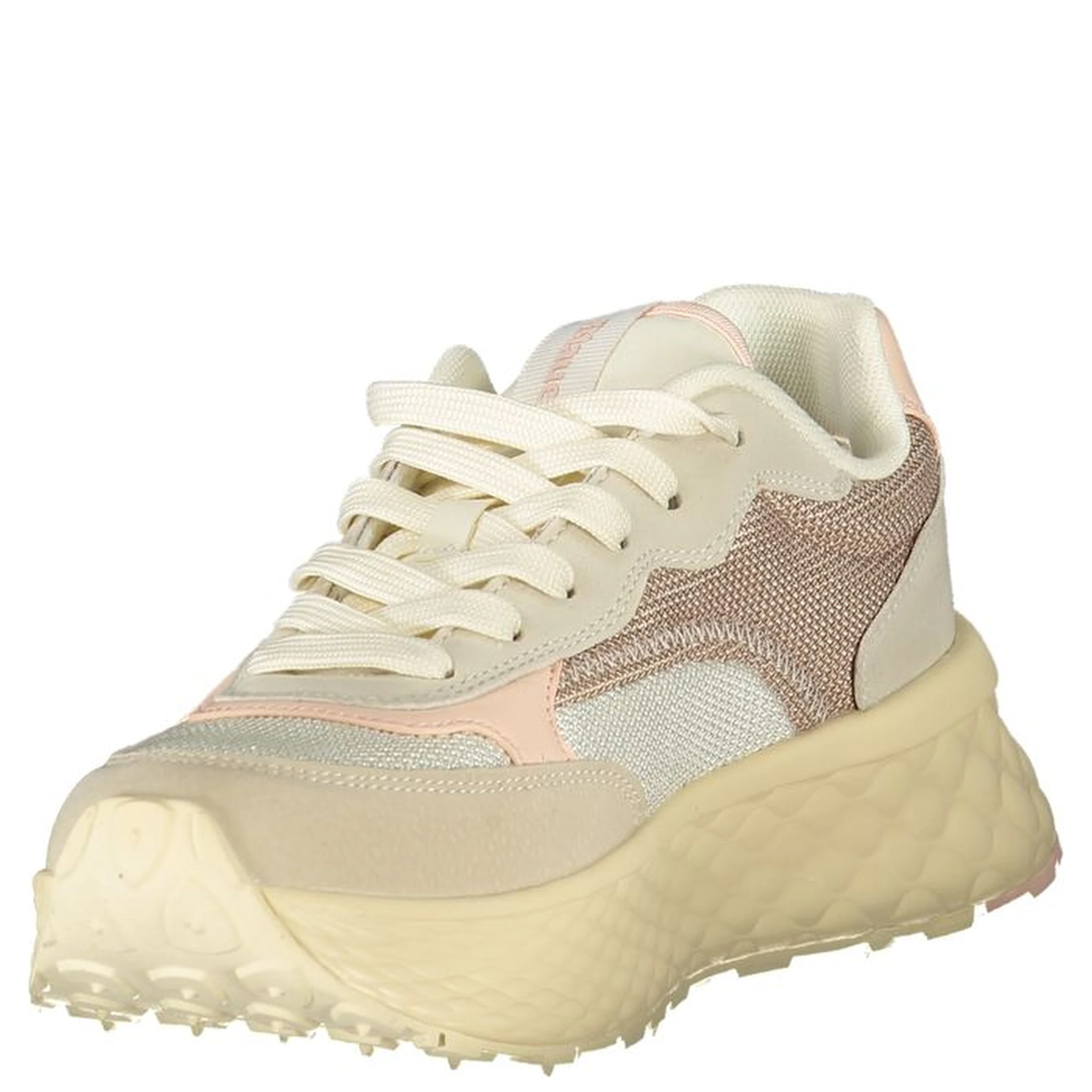 Beige Polyester Women Sneaker