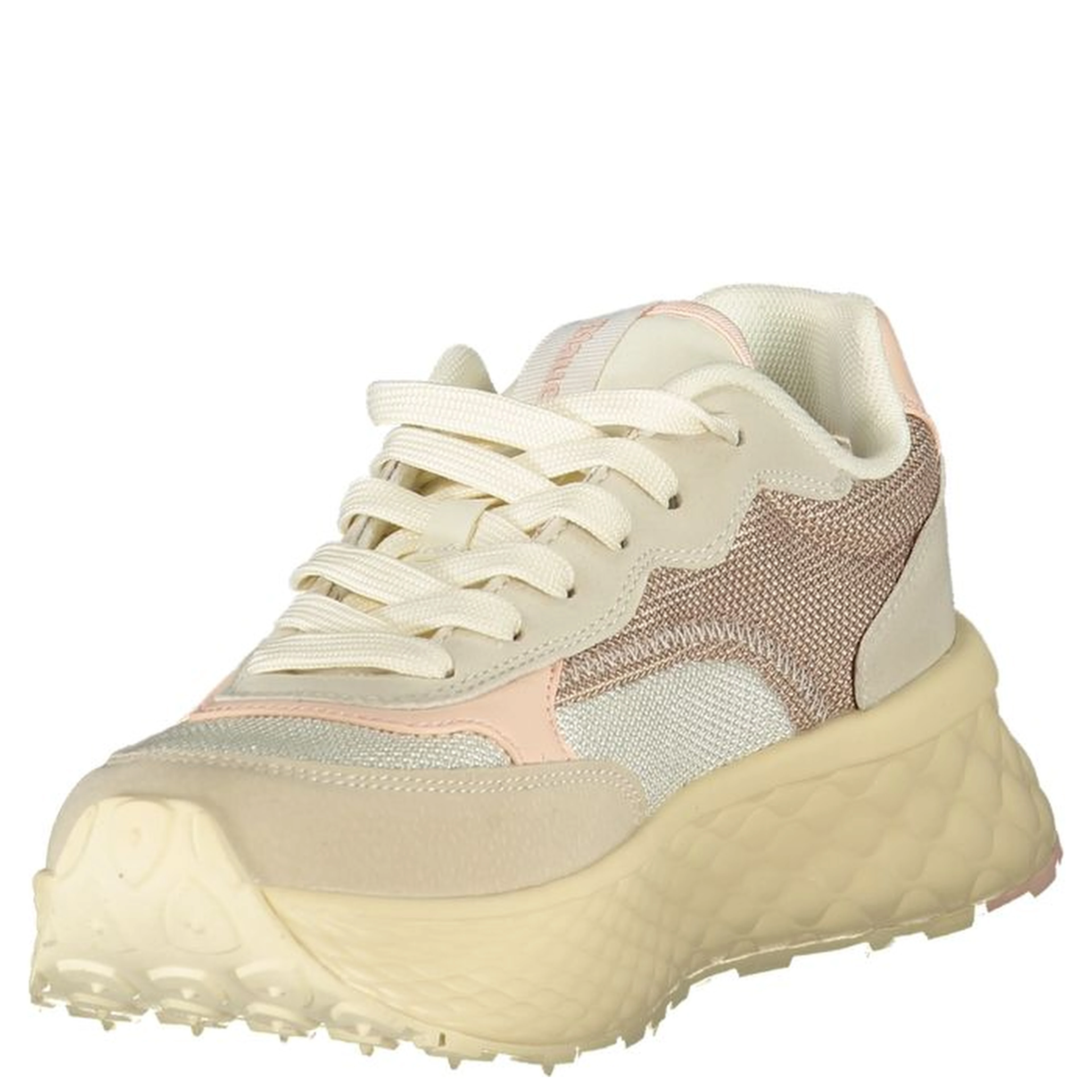 Beige Polyester Women Sneaker