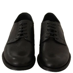 Black Lace Up Leather Men Formal Derby Shoes