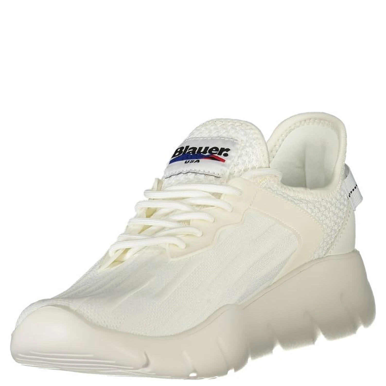 White Polyester Men Sneaker