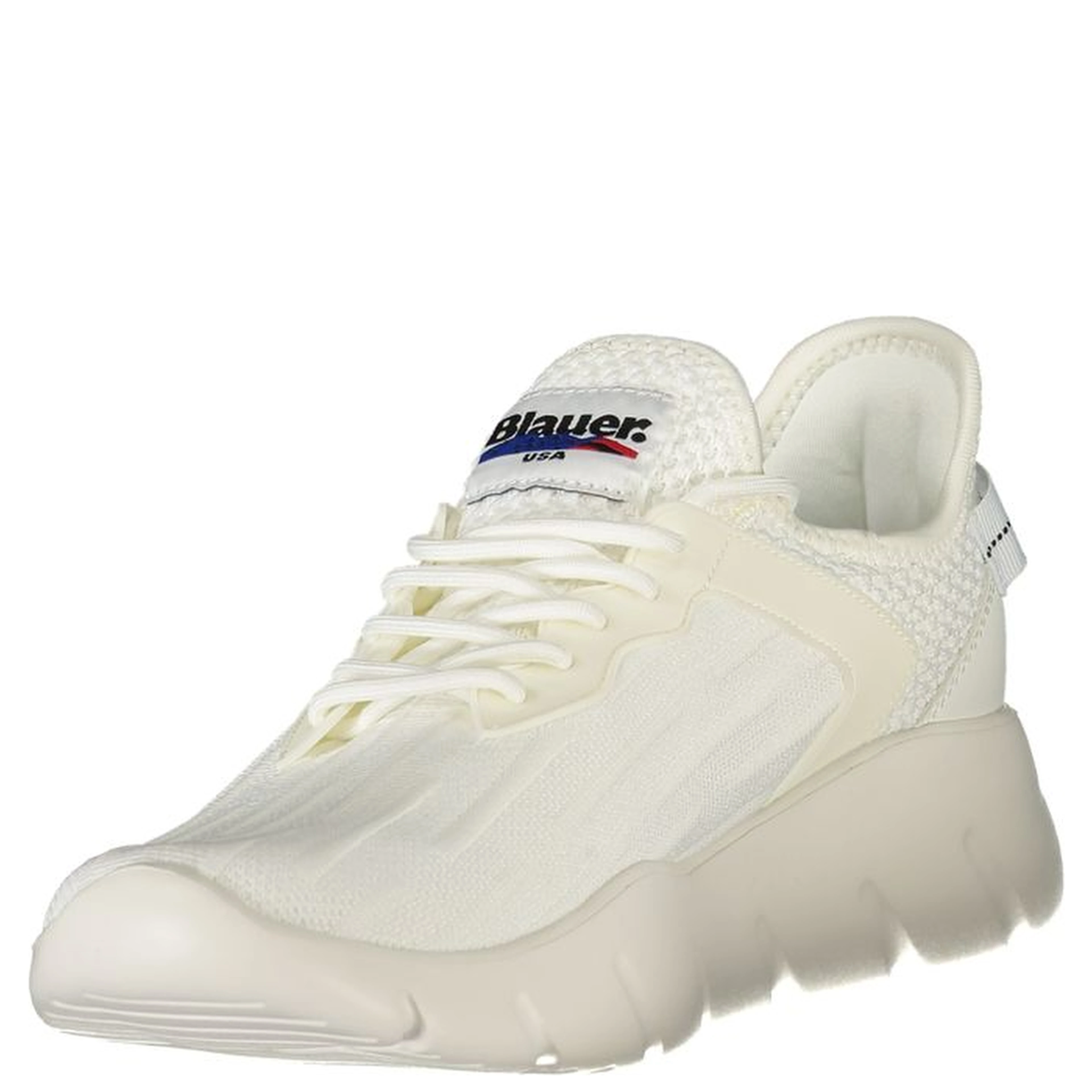 White Polyester Men Sneaker