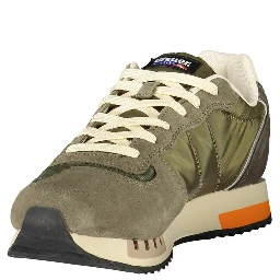 Green Polyester Men Sneaker