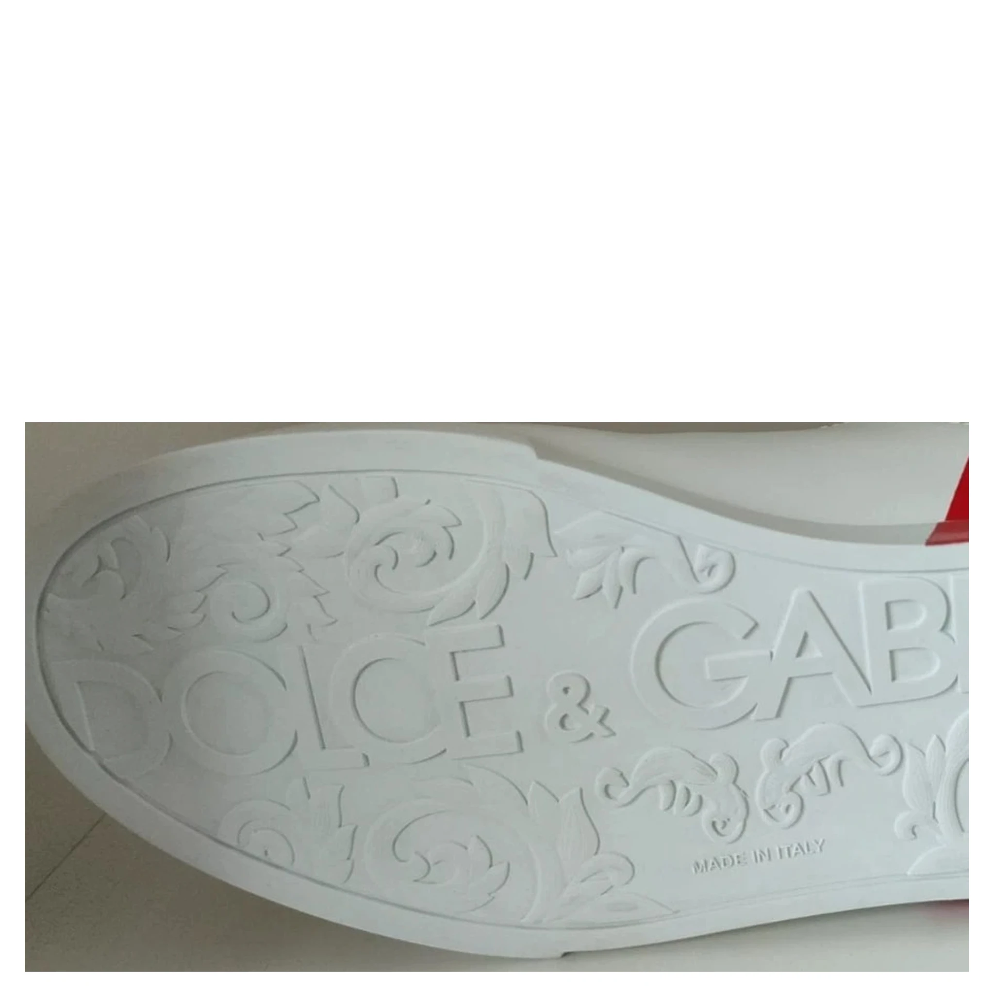 White Red Portofino Low Top Sneakers Shoes