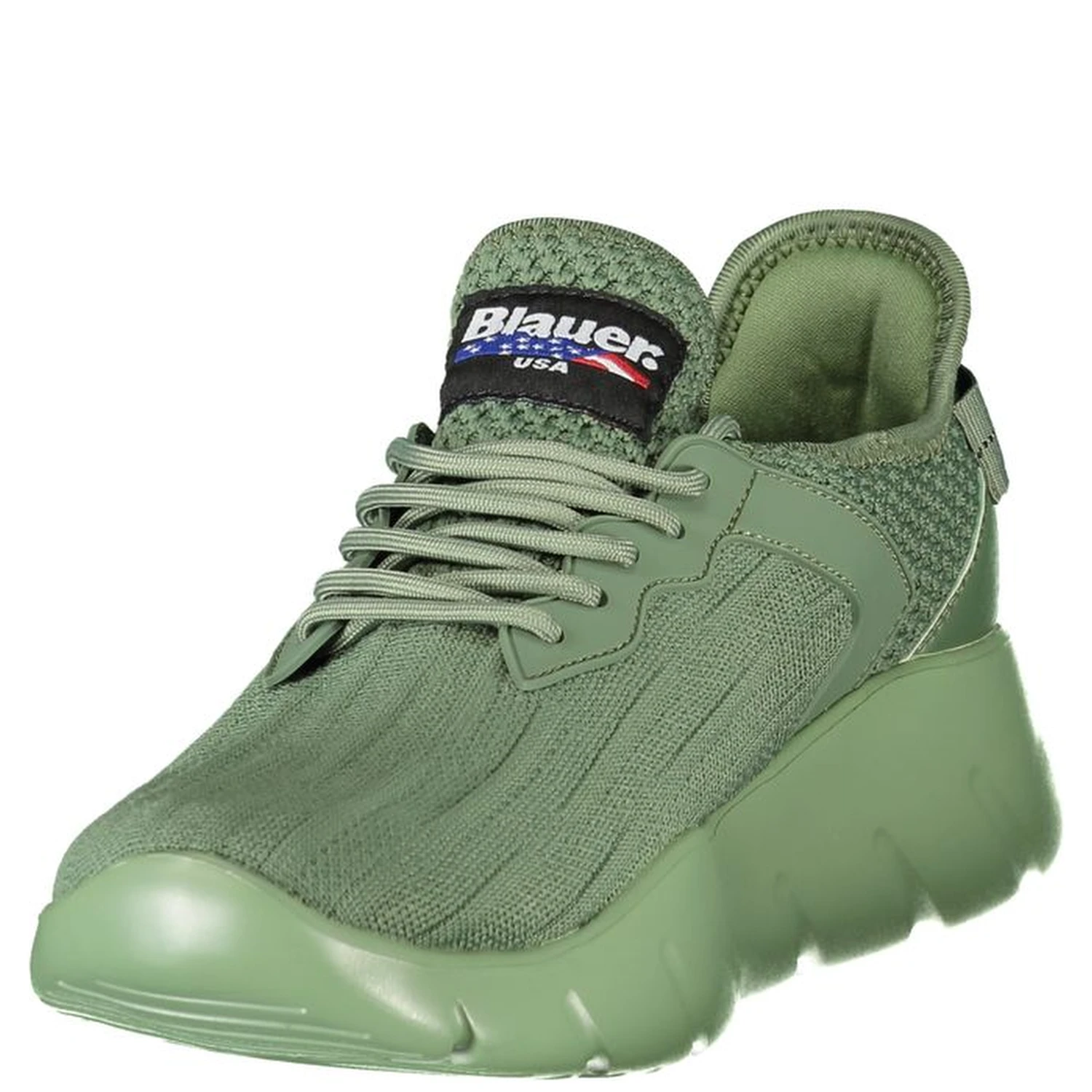 Green Polyester Men Sneaker
