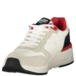 White Polyester Men Sneaker