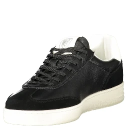 حذاء رياضي رجالي من الجلد الأسود