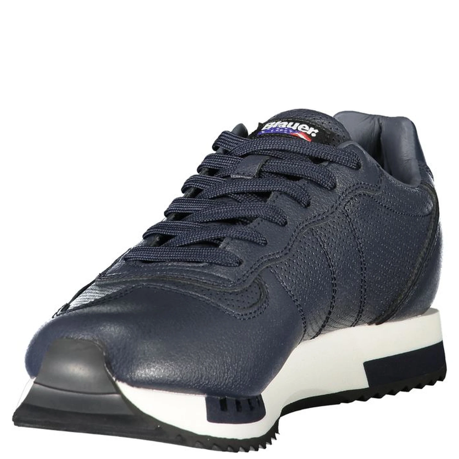 Blue Leather Men Sneaker