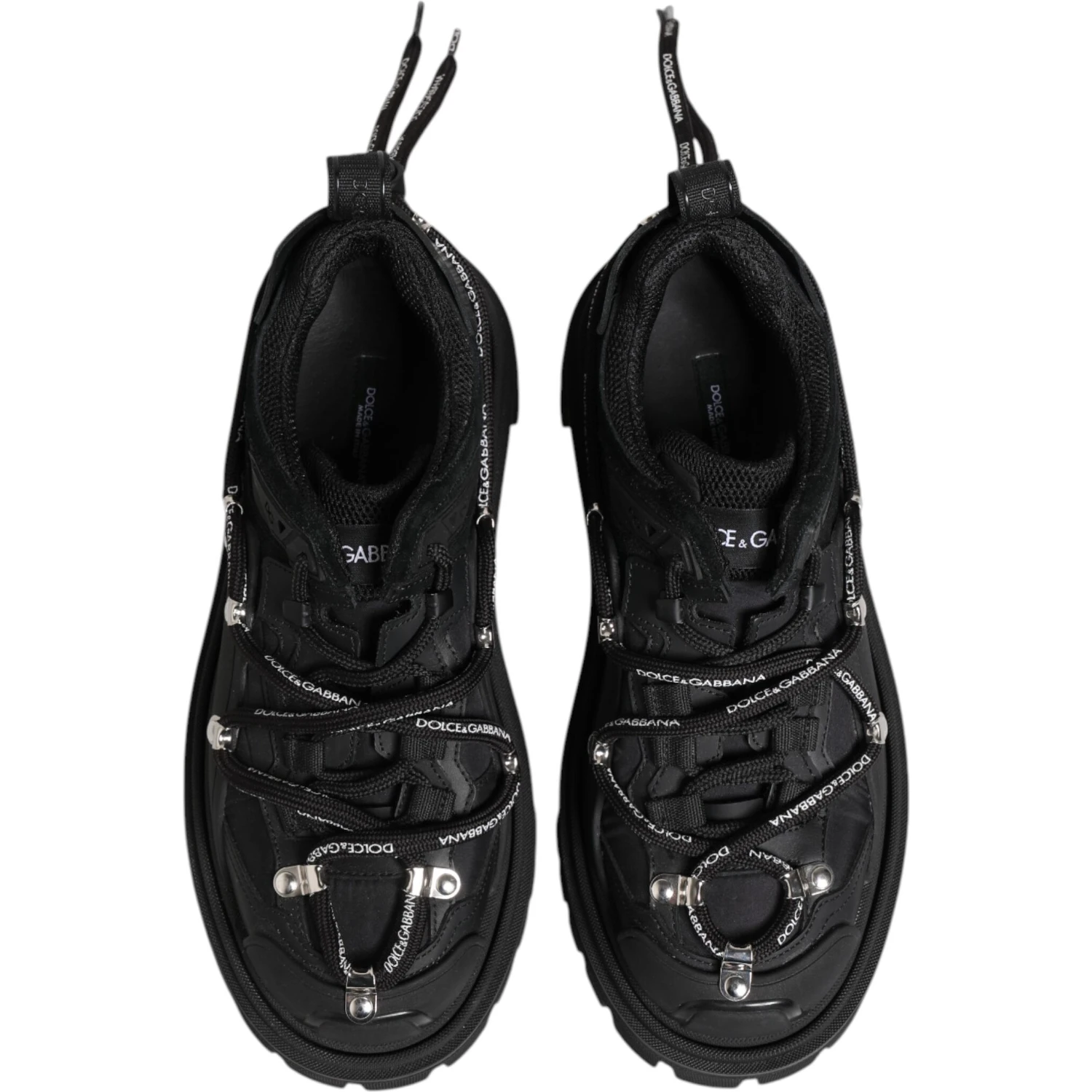 Black Low Top Lace Up Trekking Sneakers Shoes