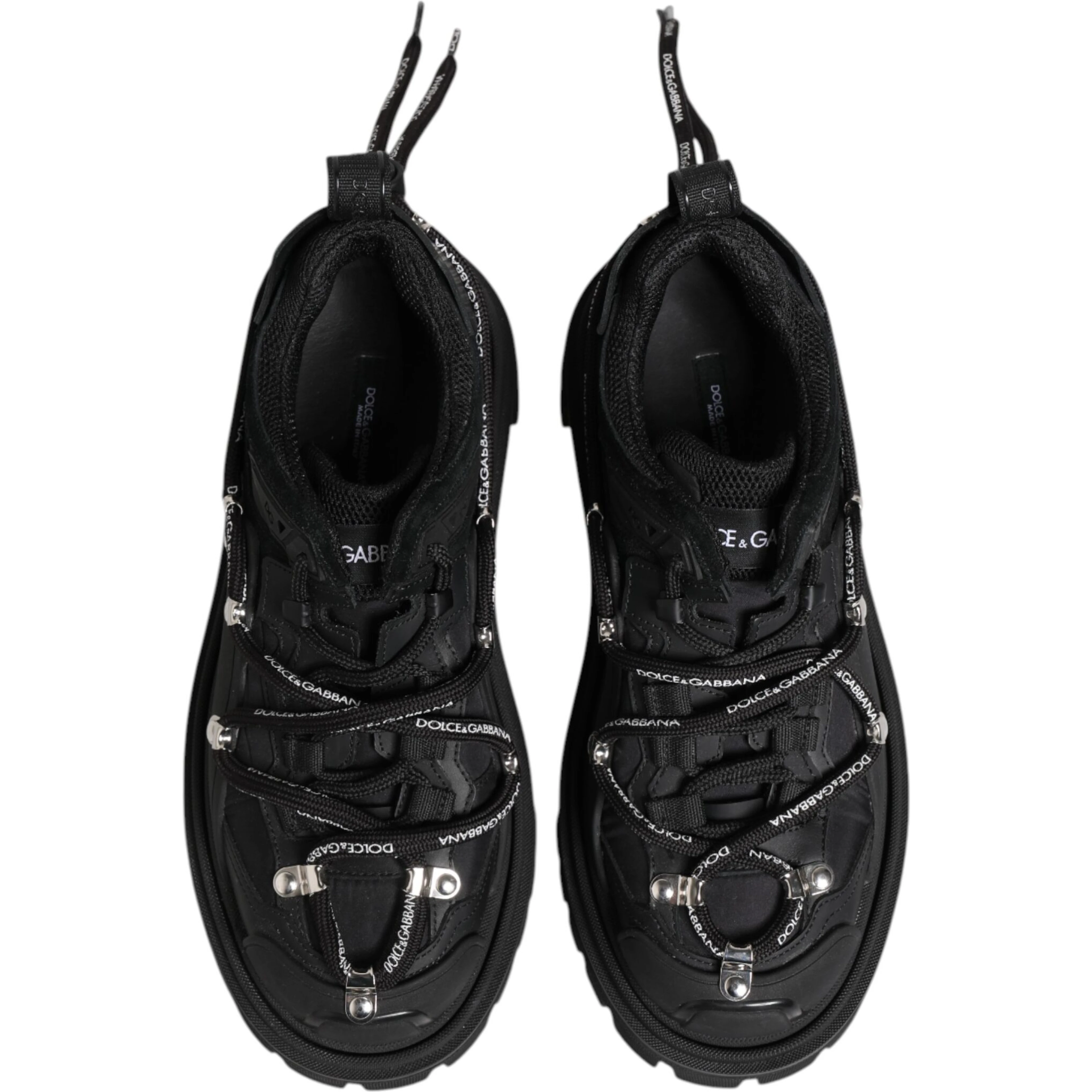 Black Low Top Lace Up Trekking Sneakers Shoes