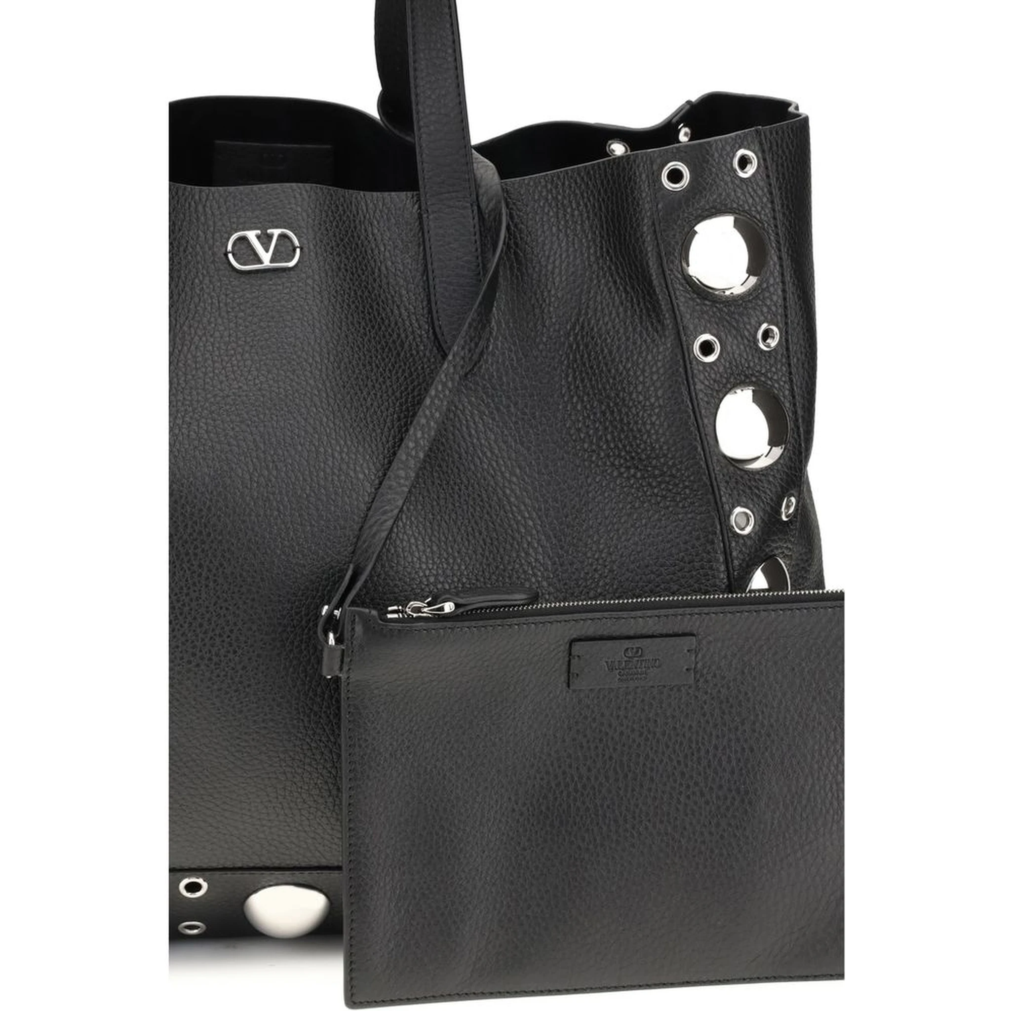 Black Calf Leather Bos Taurus Shoulder Bag