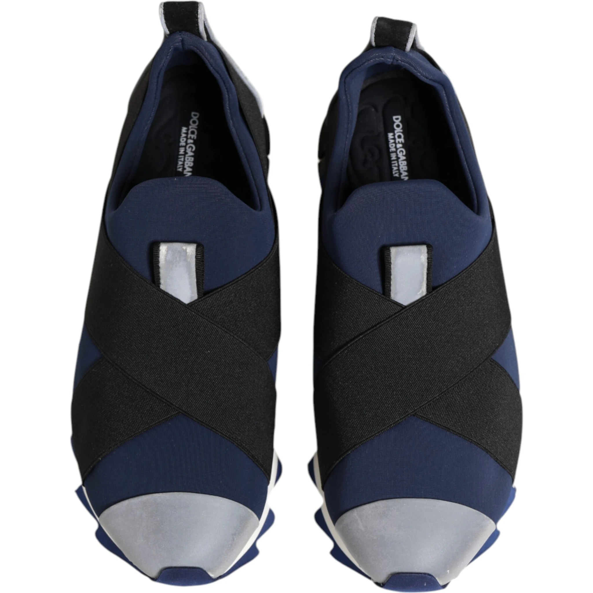 Blue Black Slip On Low Top Men Sneakers Shoes