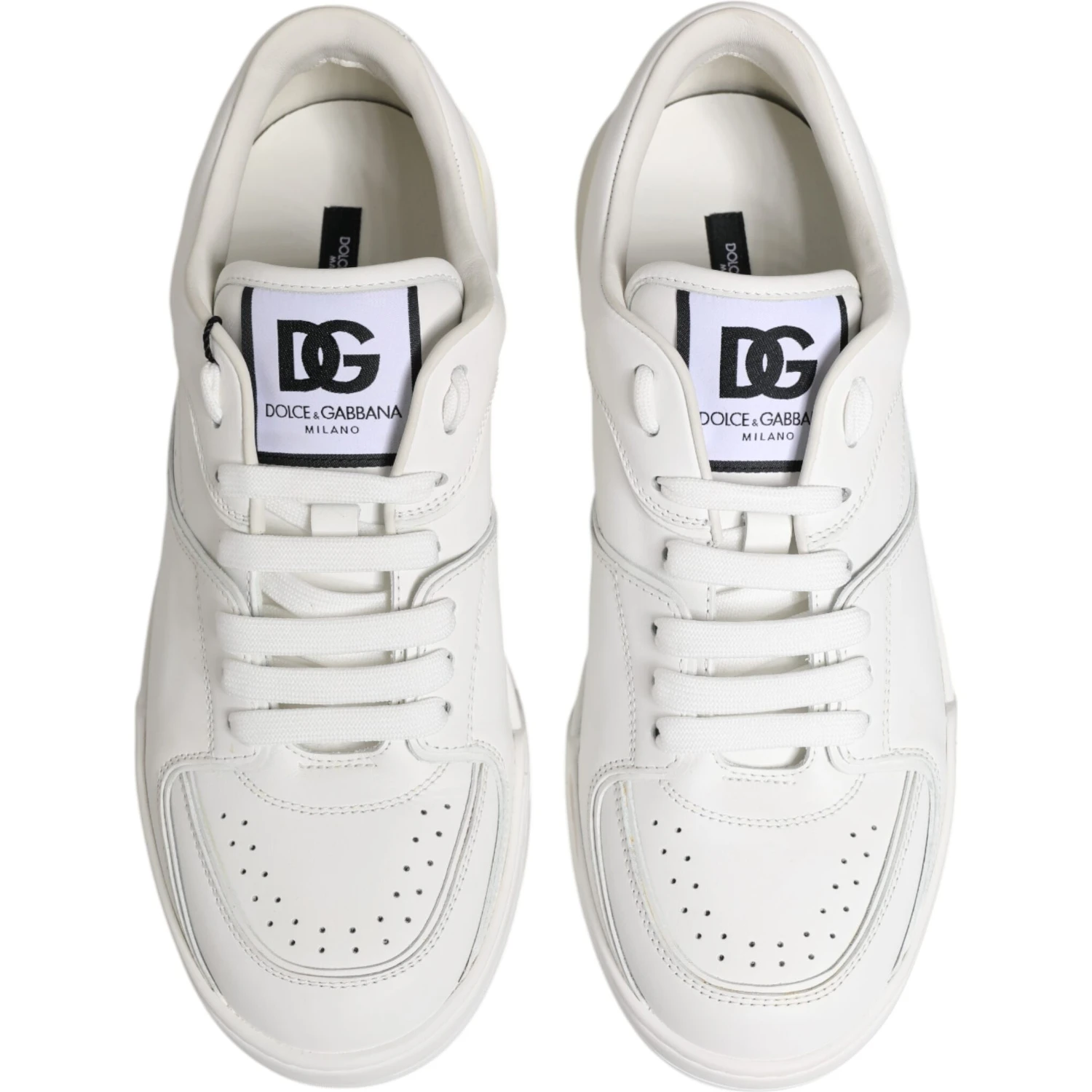 White Miami Leather Low Top Sneakers Shoes