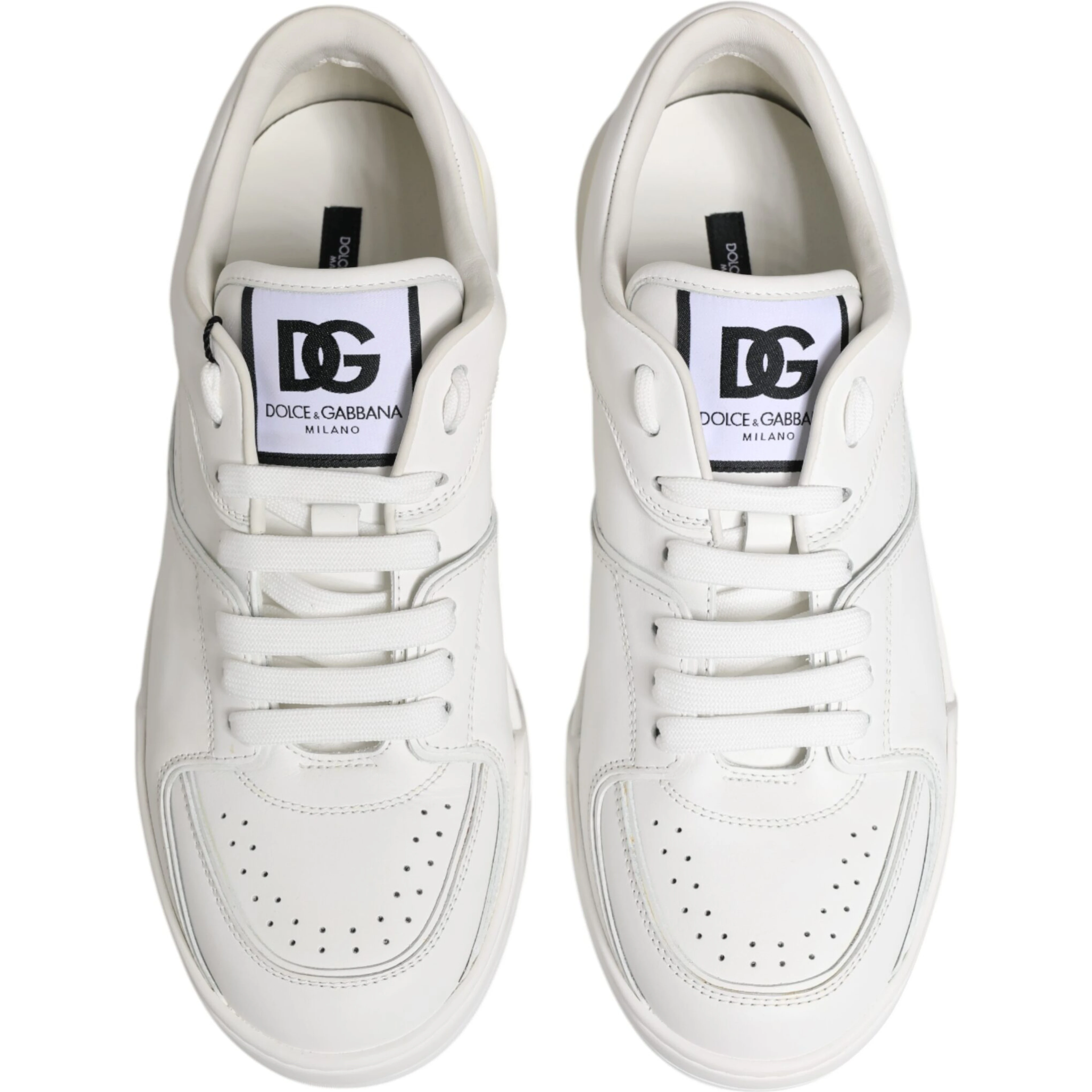 White Miami Leather Low Top Sneakers Shoes