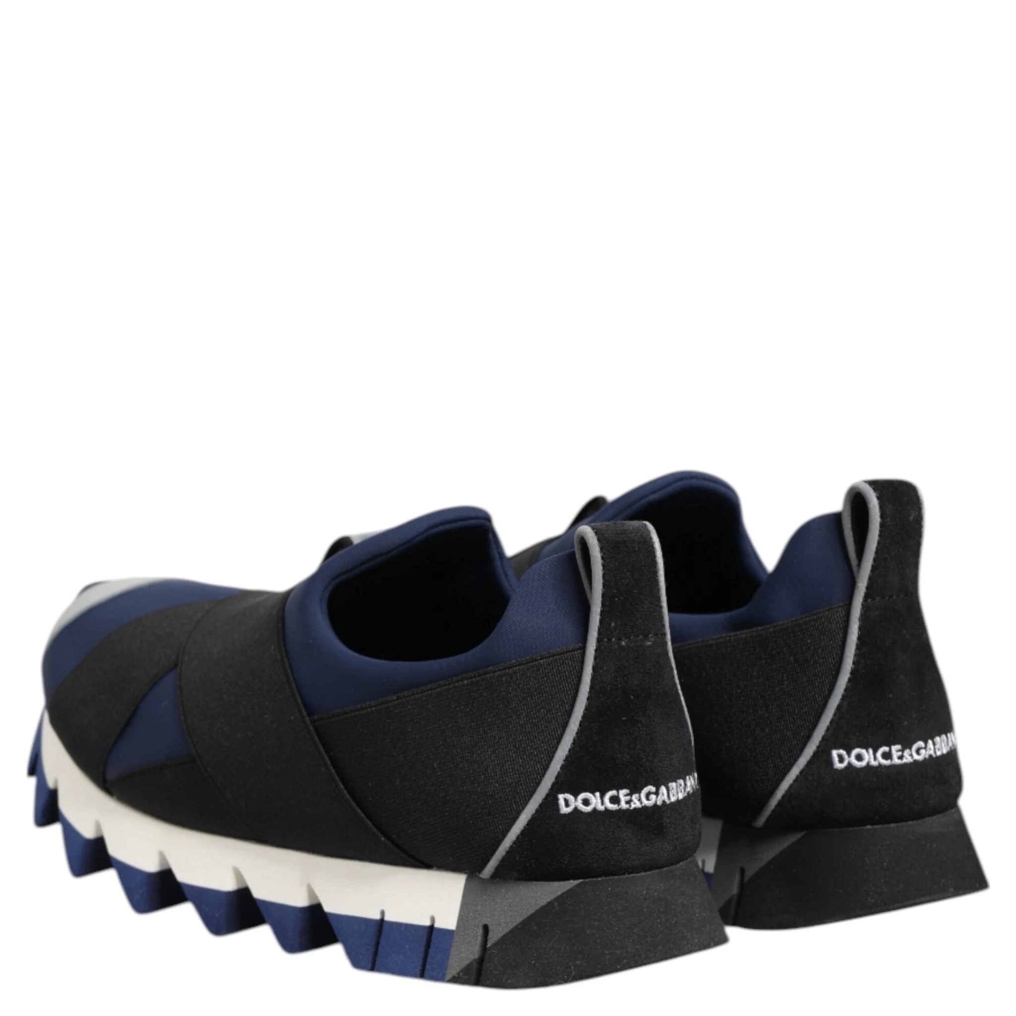 Blue Black Slip On Low Top Men Sneakers Shoes