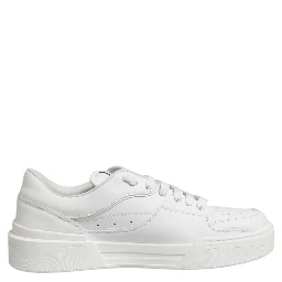 White Miami Leather Low Top Sneakers Shoes