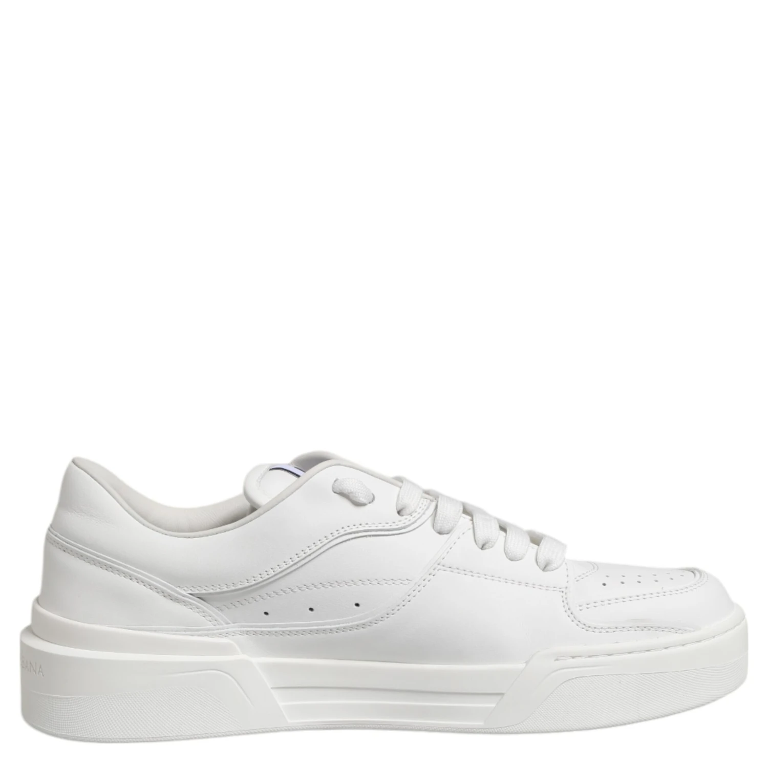 White Miami Leather Low Top Sneakers Shoes