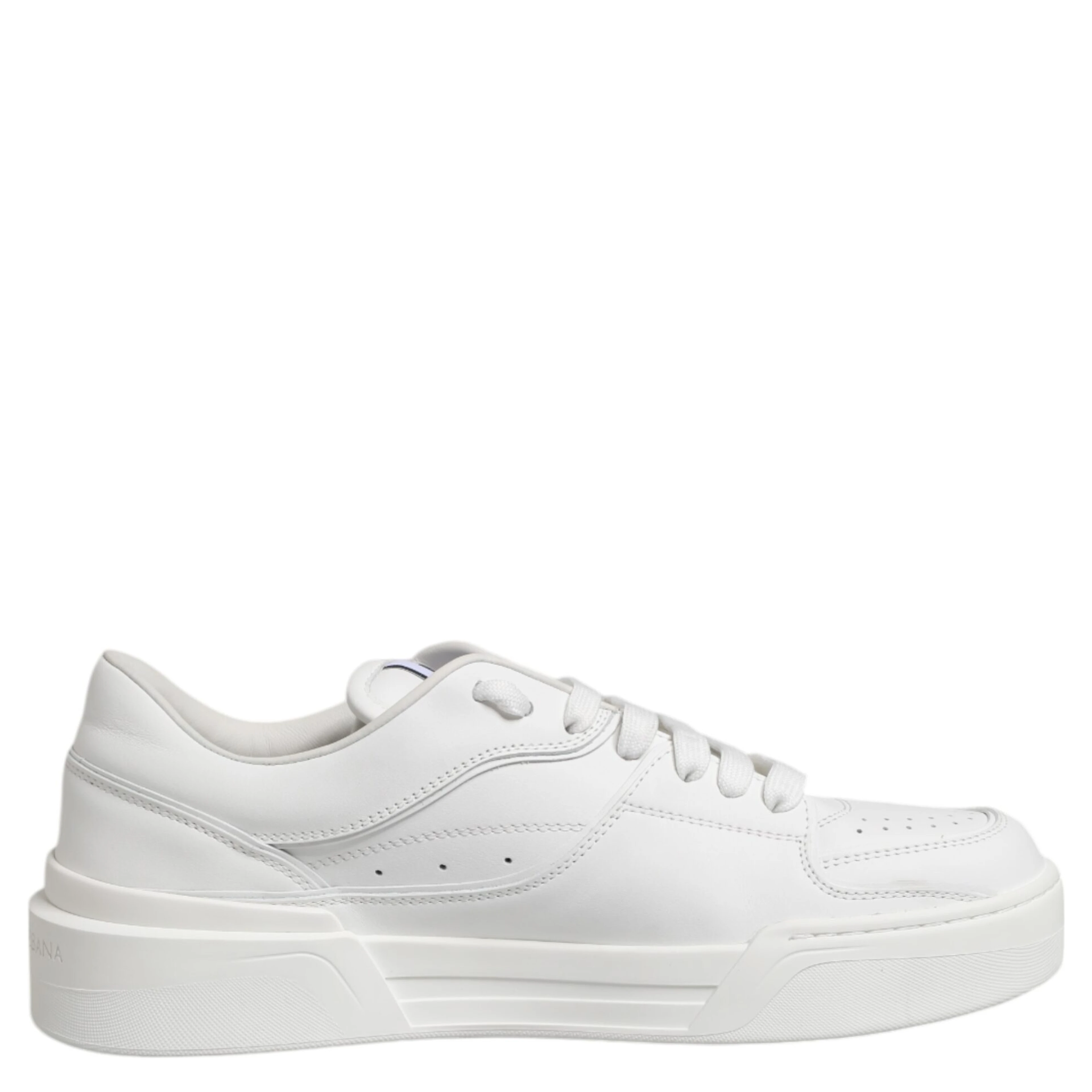 White Miami Leather Low Top Sneakers Shoes