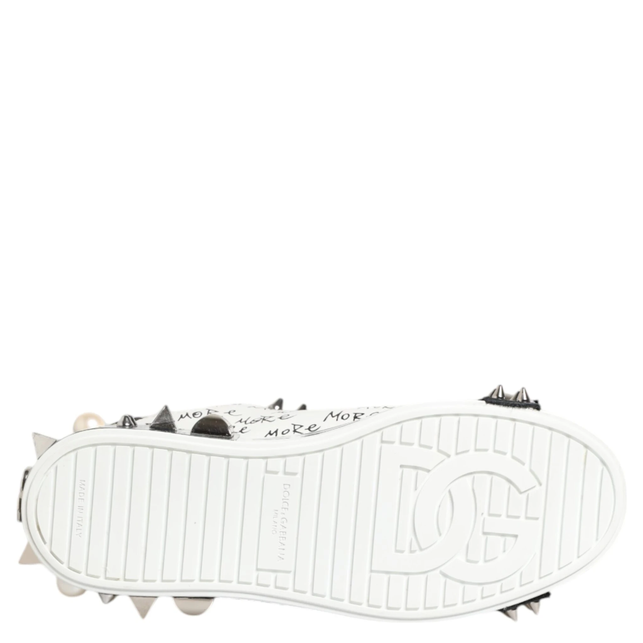 Black White Studded Low Top Sneakers Shoes
