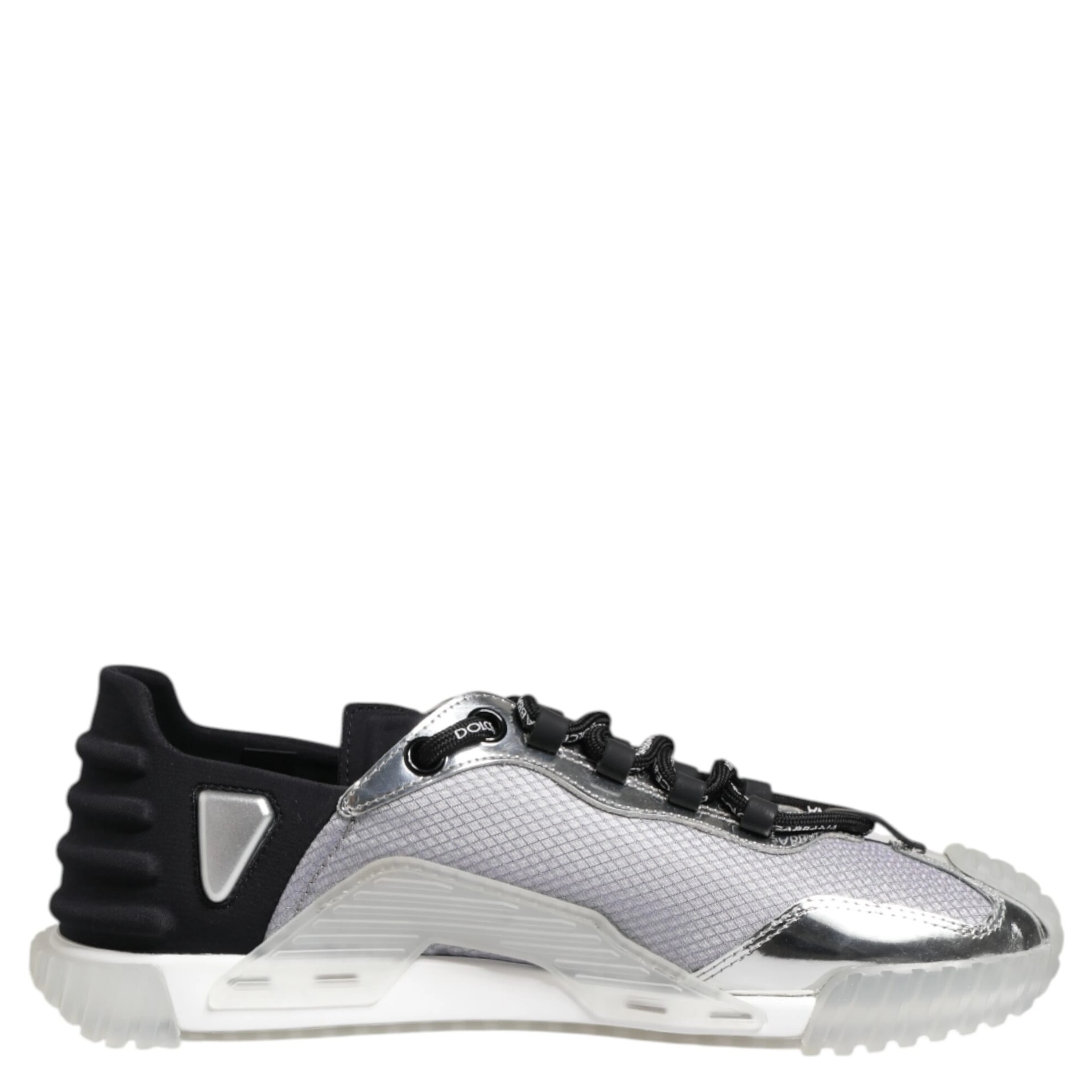 Silver Black Nylon NS1 Low Top Men Sneakers Shoes