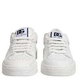 White Miami Leather Low Top Sneakers Shoes