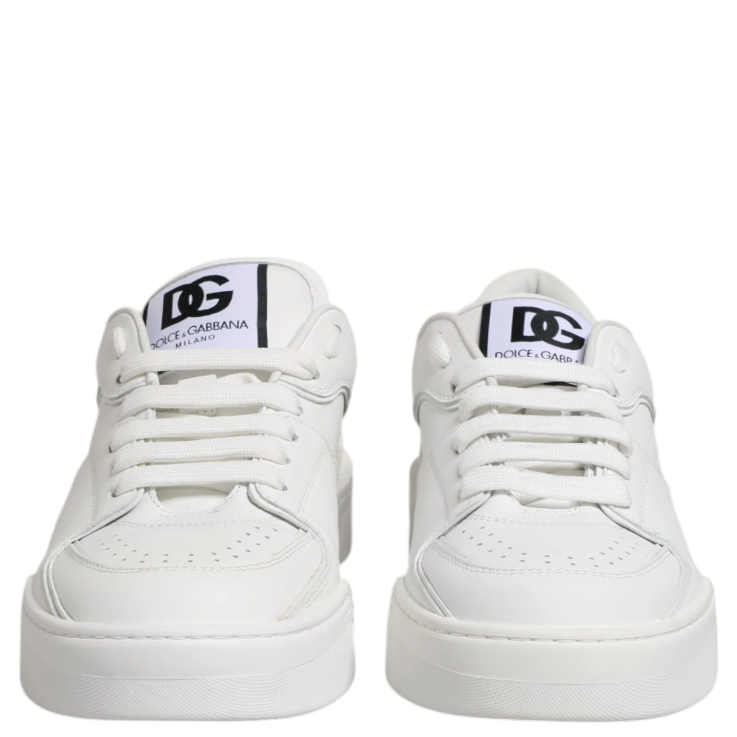 White Miami Leather Low Top Sneakers Shoes
