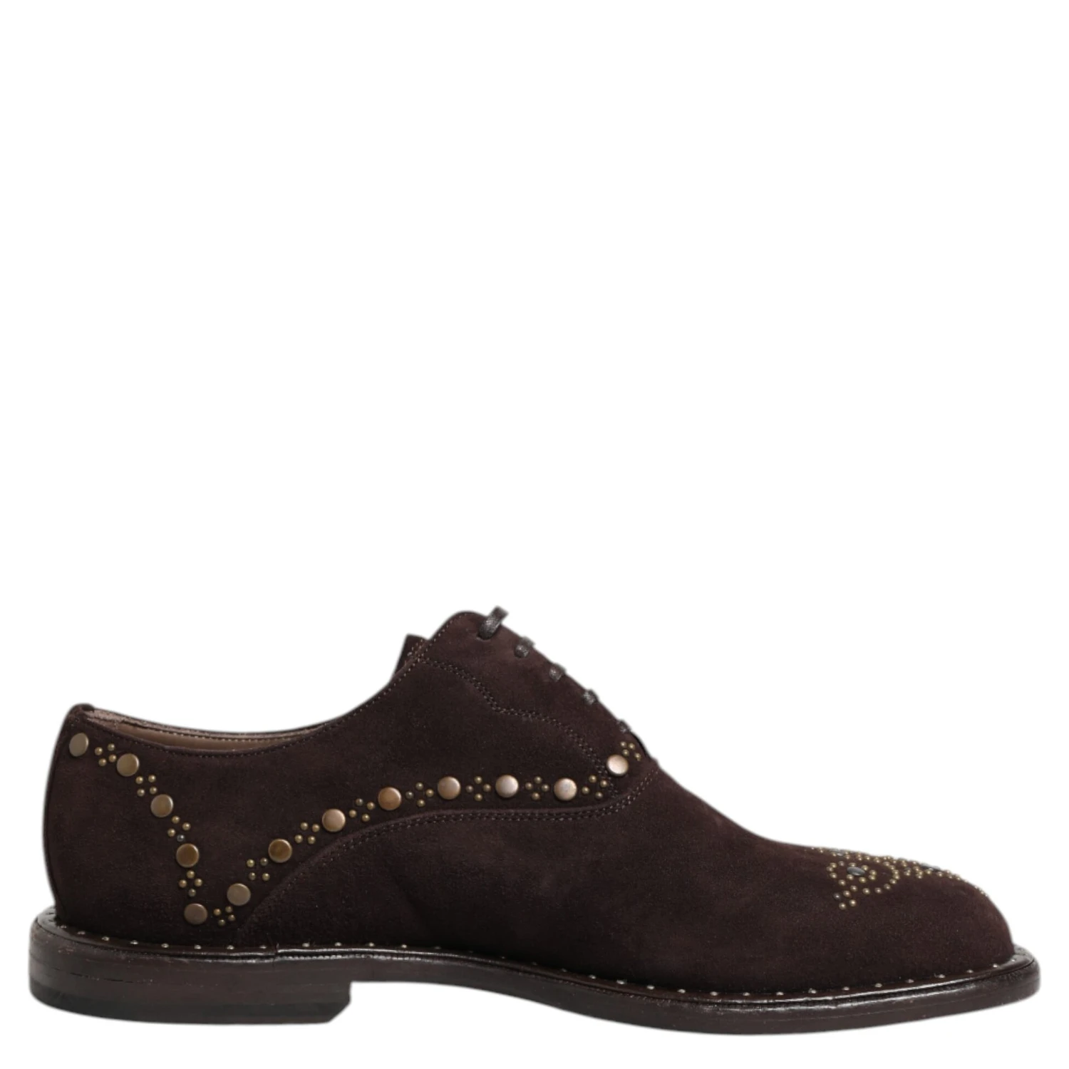 Brown Velvet Lace Up Oxford Dress Shoes