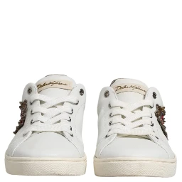 White Silver Sacred Heart Men Sneakers Shoes