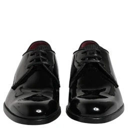 Black Leather Lace Up Men Derby Formal Shoes