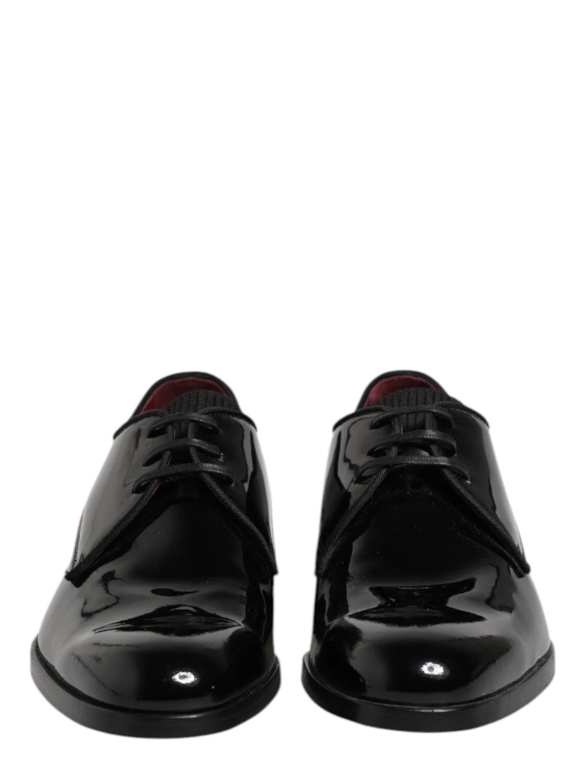 Black Leather Lace Up Men Derby Formal Shoes