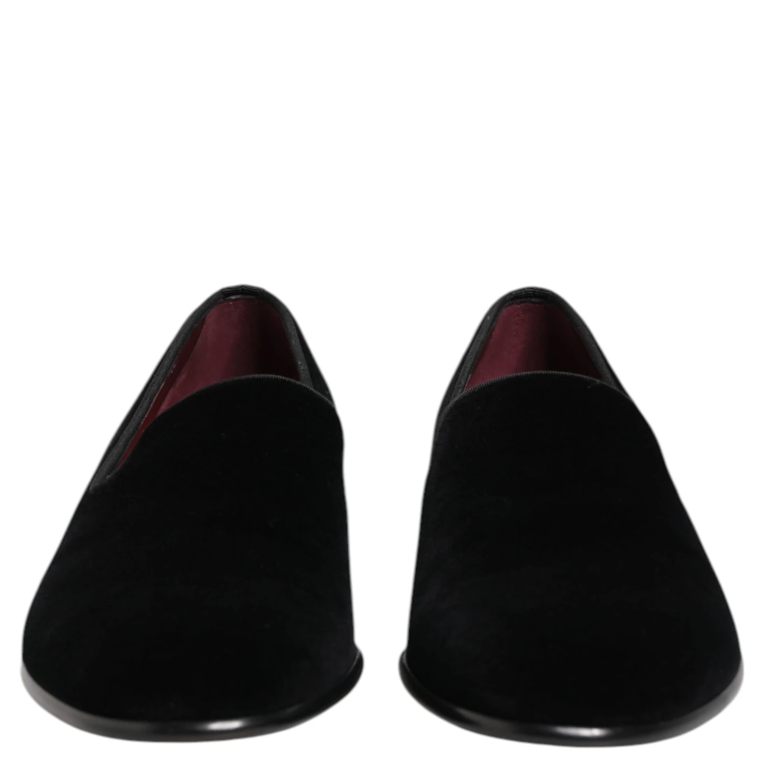 Black Velvet Slip On Loafers Men Formal Shoes