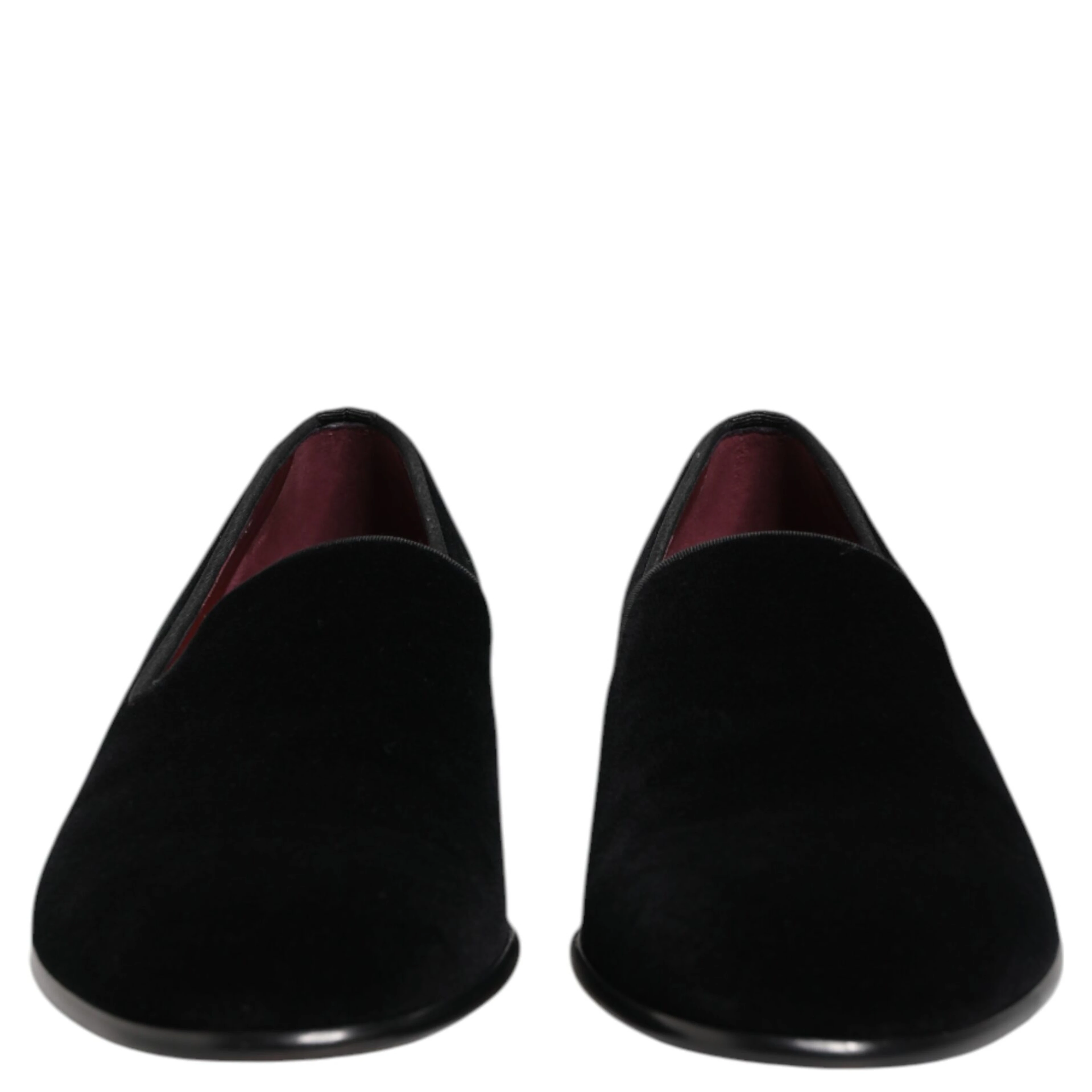 Black Velvet Slip On Loafers Men Formal Shoes