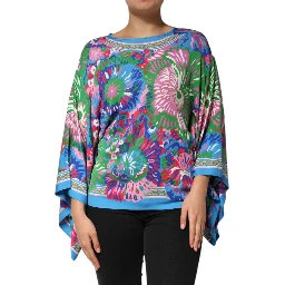 Multicolor Floral Printed Tunic Blouse Top