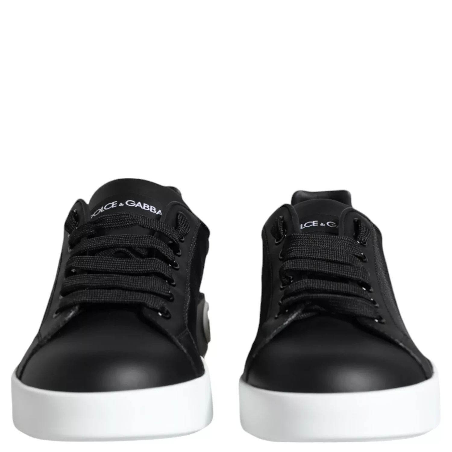 Black Calf Leather Portofino Sneakers Shoes