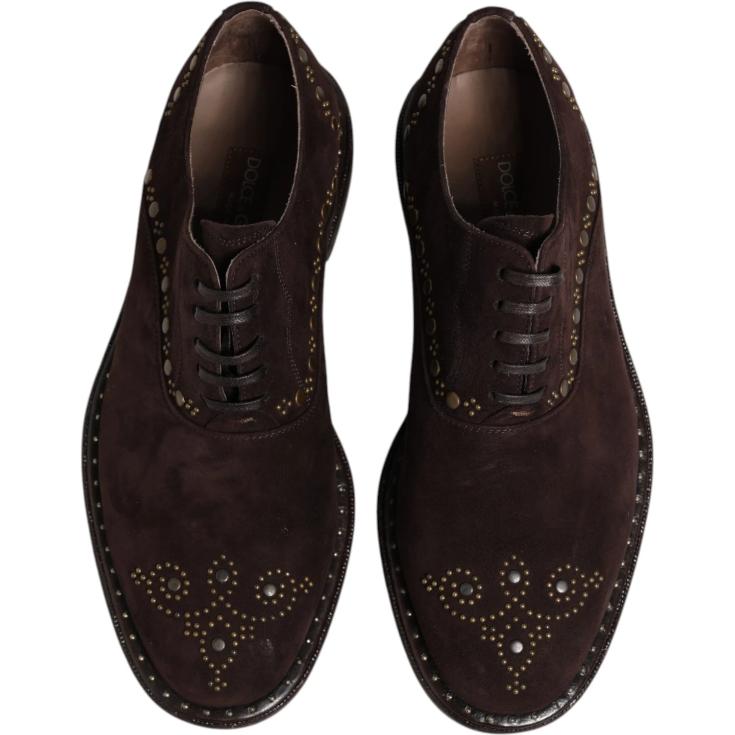 Brown Velvet Lace Up Oxford Dress Shoes